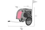 (BTS1FMJU-2) Dog bike trailer Juliette red/grey (7)