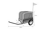 (BTS1FMRO-1) Dog bike trailer Romero grey/black (6)