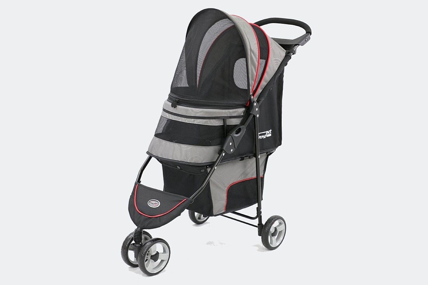 Buggy InnoPet Avenue grijs met rode striping