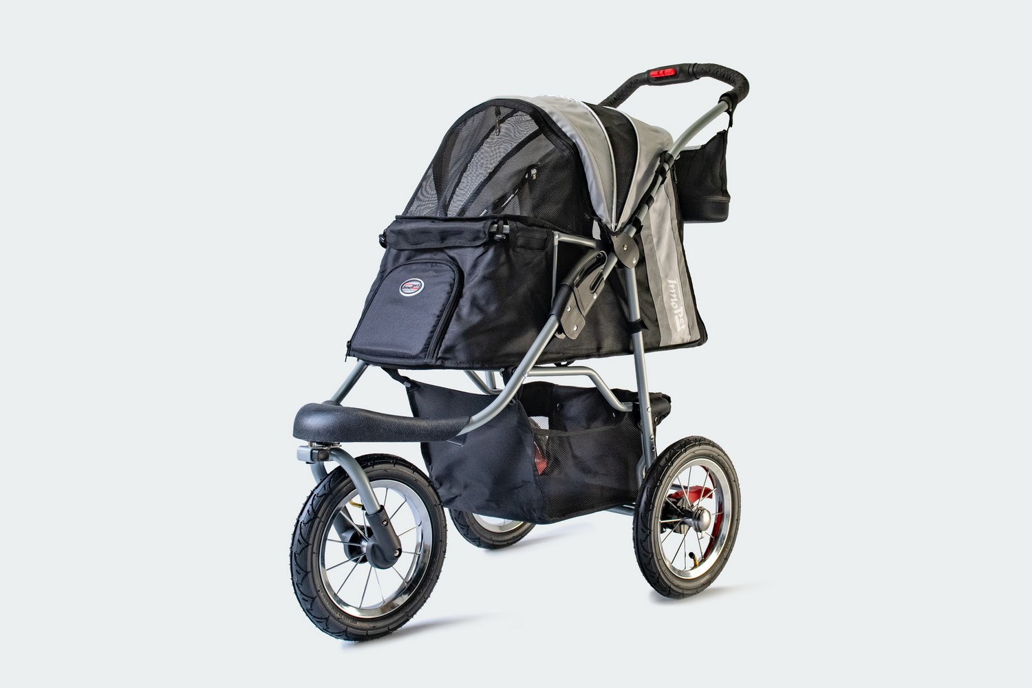 Poussette pour chien InnoPet Comfort noir/gris argent