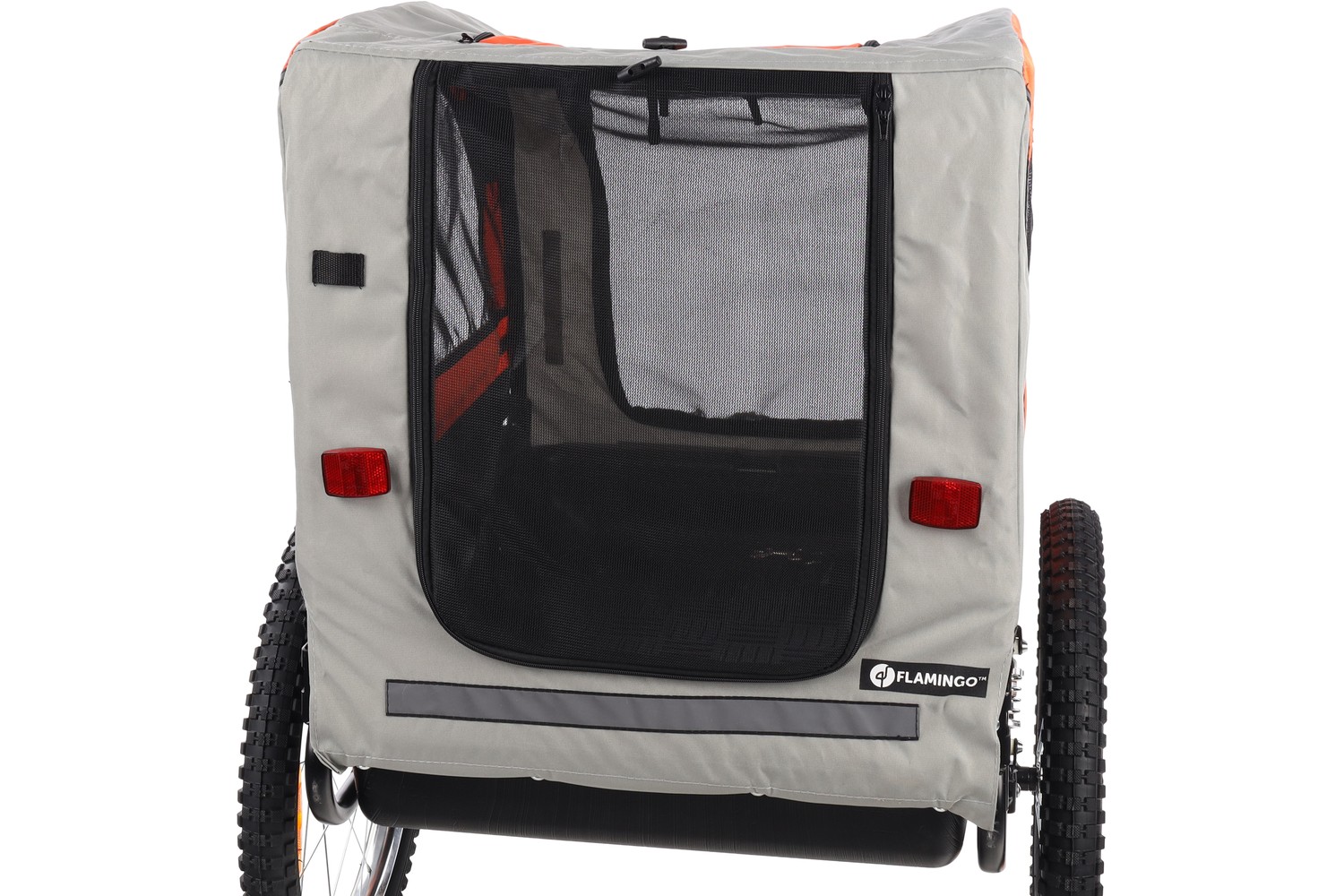 Dog bike trailer Jolene grey/orange (2)