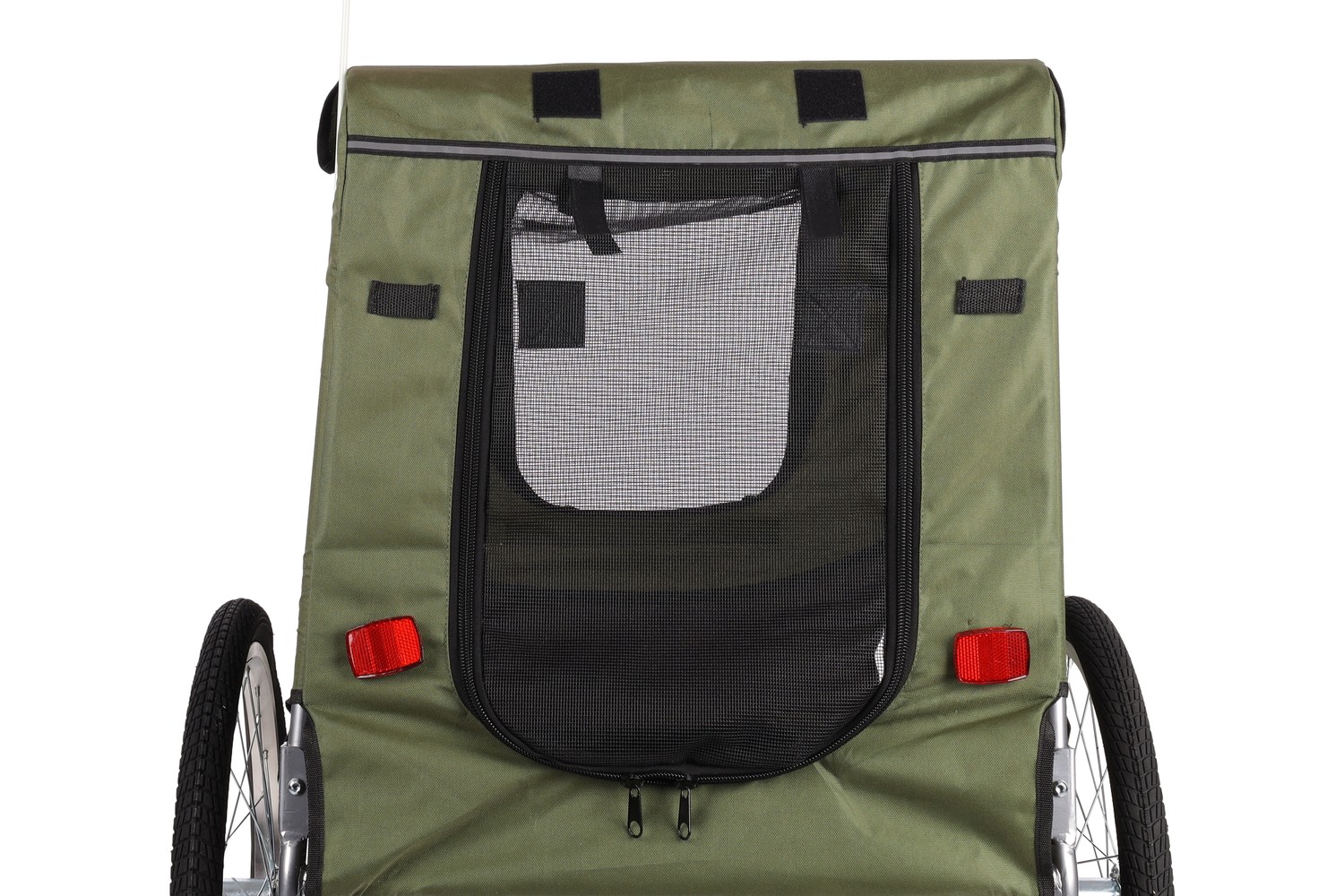 Dog bike trailer Tybalt green (2)