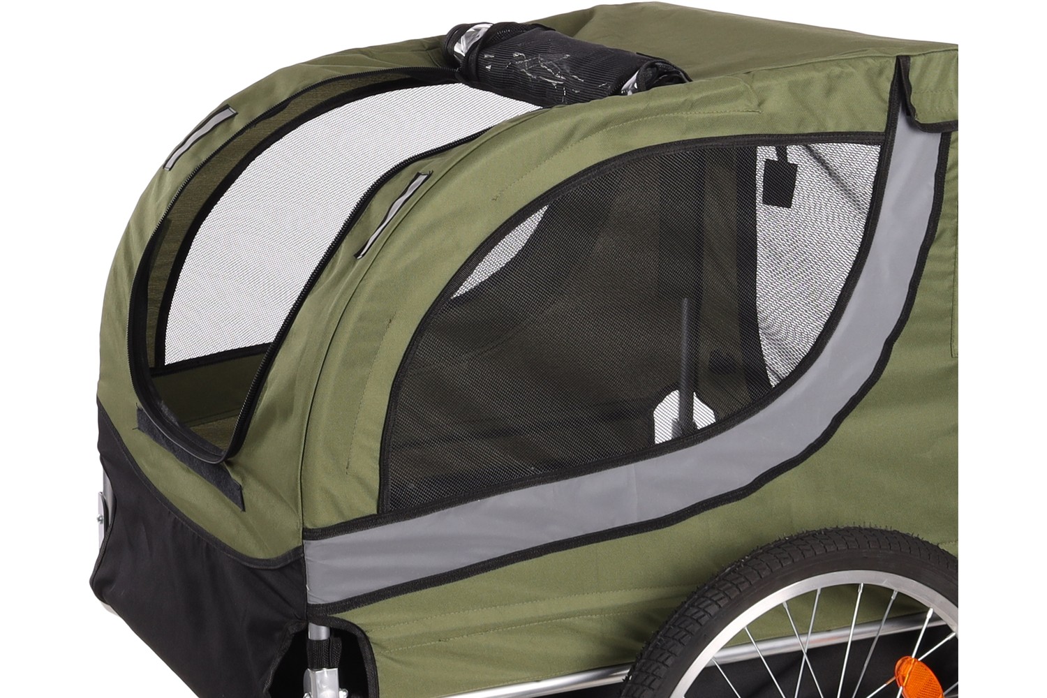 Dog bike trailer Tybalt green (3)