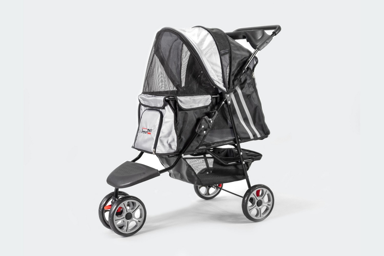 Poussette pour chien InnoPet All Terrain noir/gris argent