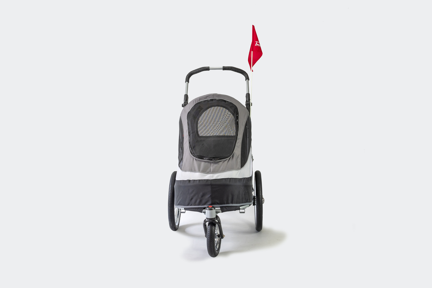 Dog bike trailer & stroller InnoPet Sporty DeLuxe black/silver (2)