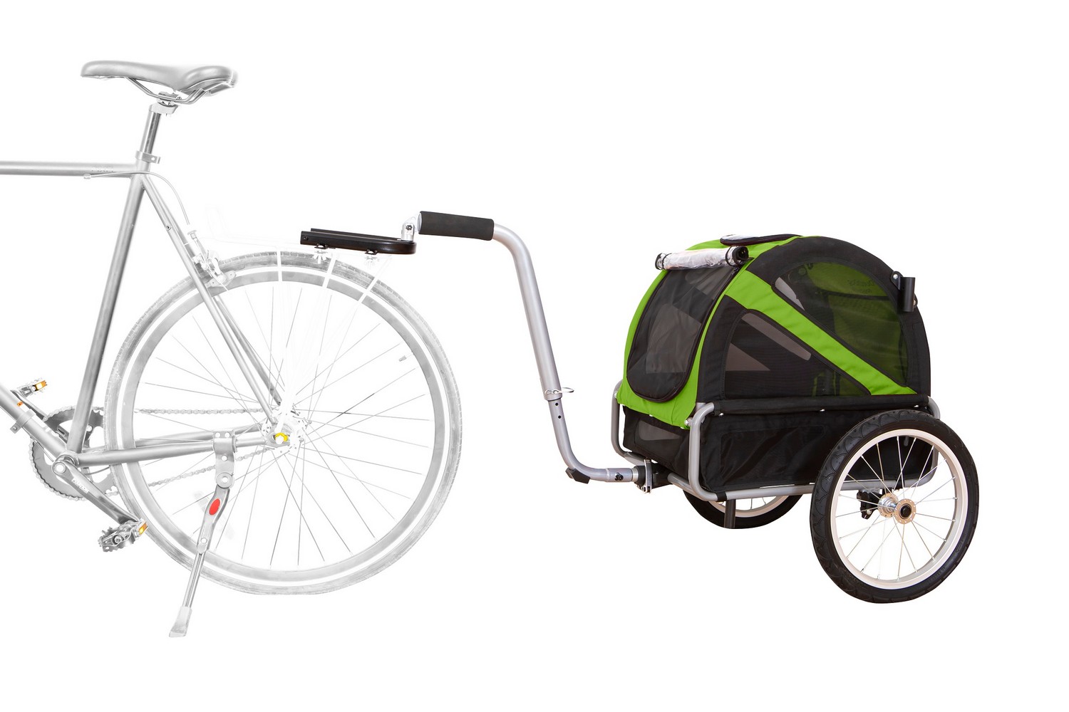 Weekendtas Stad bloem rammelaar Hondenfietskar DoggyRide Mini20 Trailer groen - Britch Lite bagagedrager- koppeling | PetWareShop