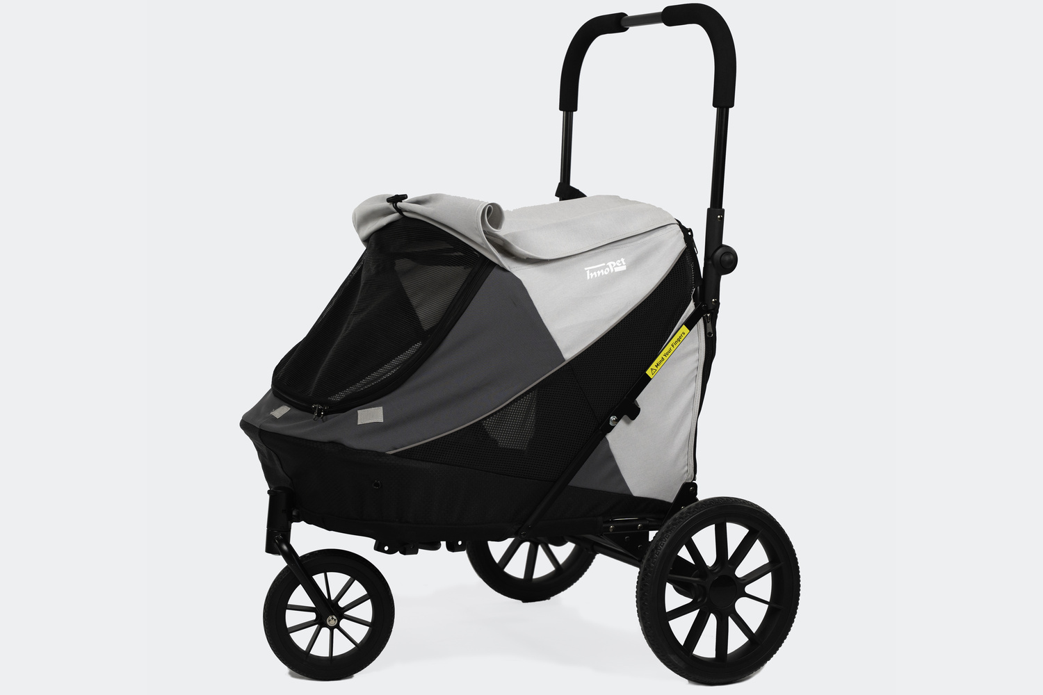 Dog bike trailer & stroller InnoPet Noah pebble & stone (2)