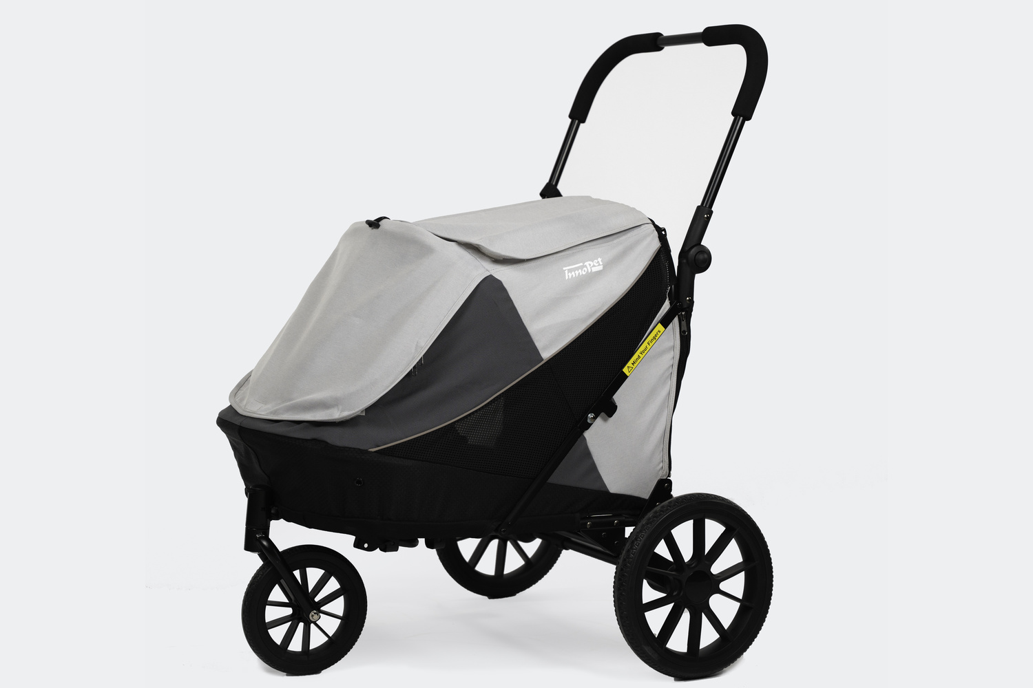 Dog bike trailer & stroller InnoPet Noah pebble & stone (4)