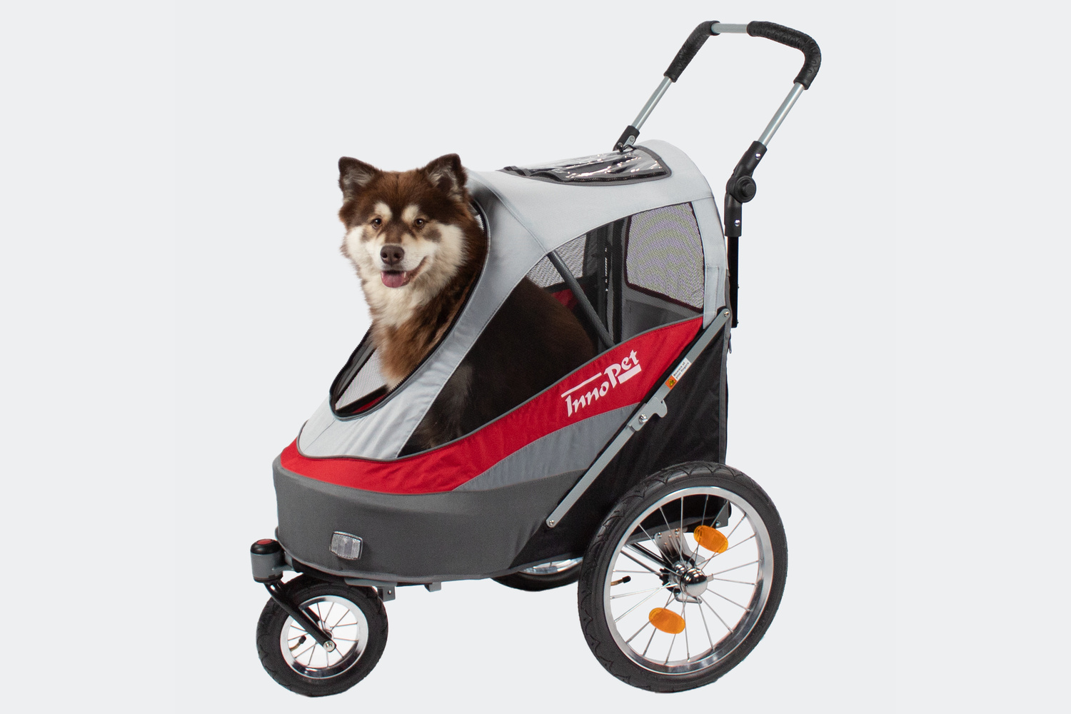 Hundefahrradanh&auml;nger & Buggy InnoPet Sporty DeLuxe rot/cremewei&szlig;