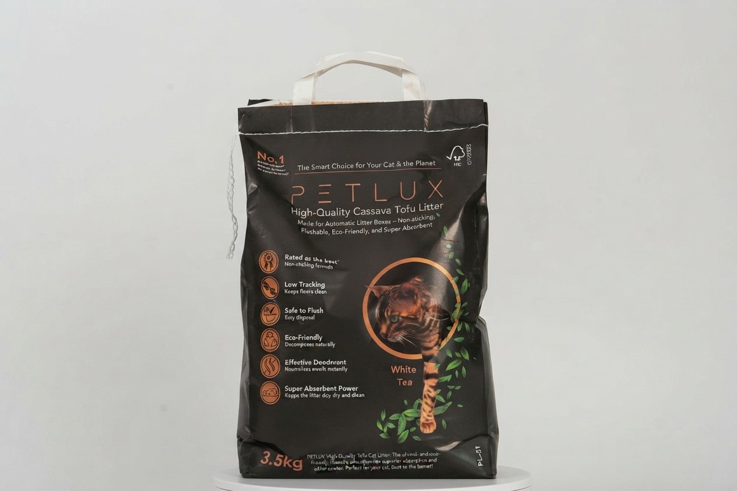 Litière pour chat Petlux Cassava Tofu 3,5 kg Litière pour chat Petlux Cassava Tofu 3,5 kg