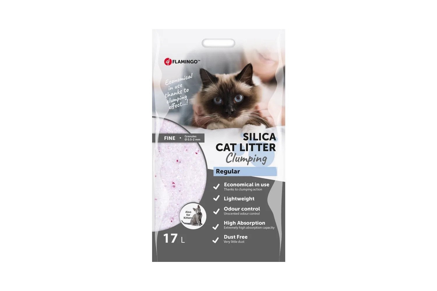 Kattenbakvulling silica fijn klontvormend 17 ltr