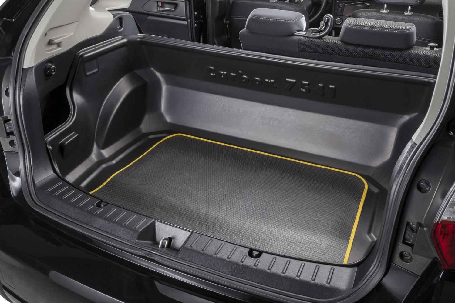 Der hohe Kofferraumschutz für Hyundai Tucson NX4, passgenaue Kofferraumwanne  gegen Schmutz, Nässe und Beschädigung