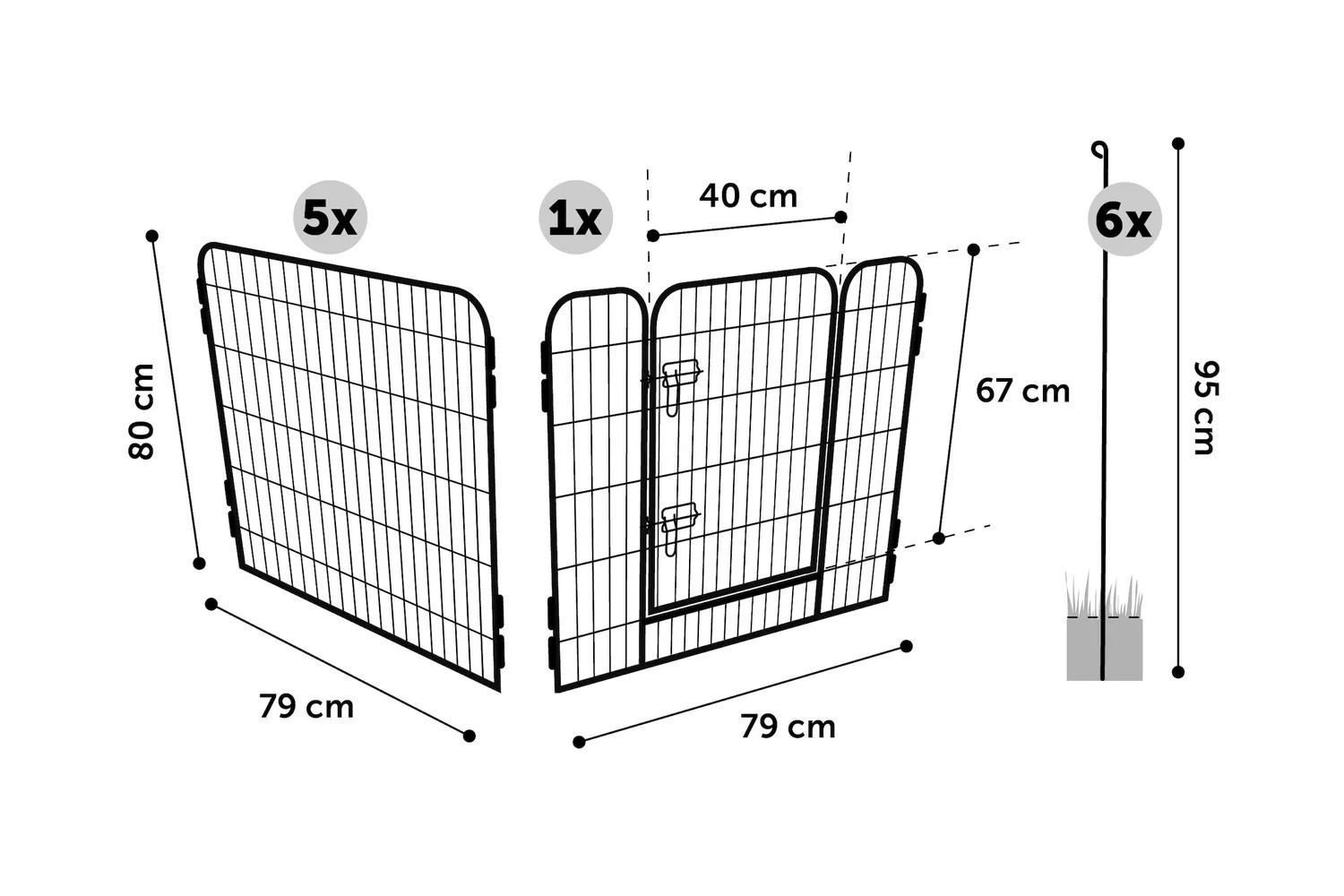 Dog crate Zecta black (CDC1FMZE) (5)