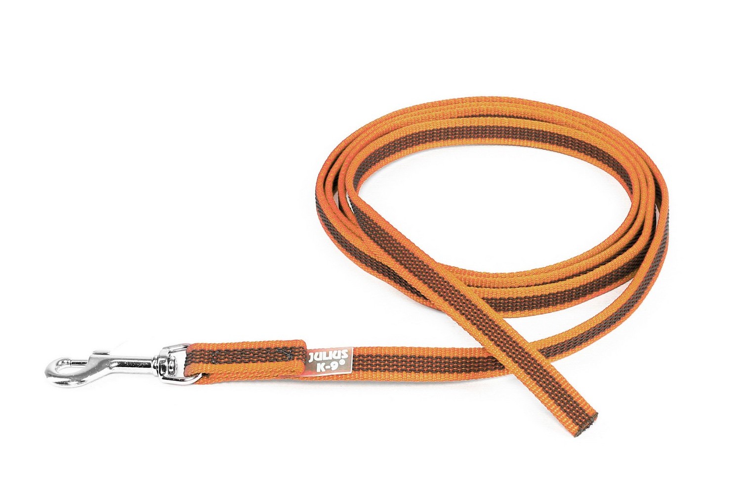 Hondenriem Julius-K9 IDC Color&Gray anti-slip oranje - 14mm x 2m