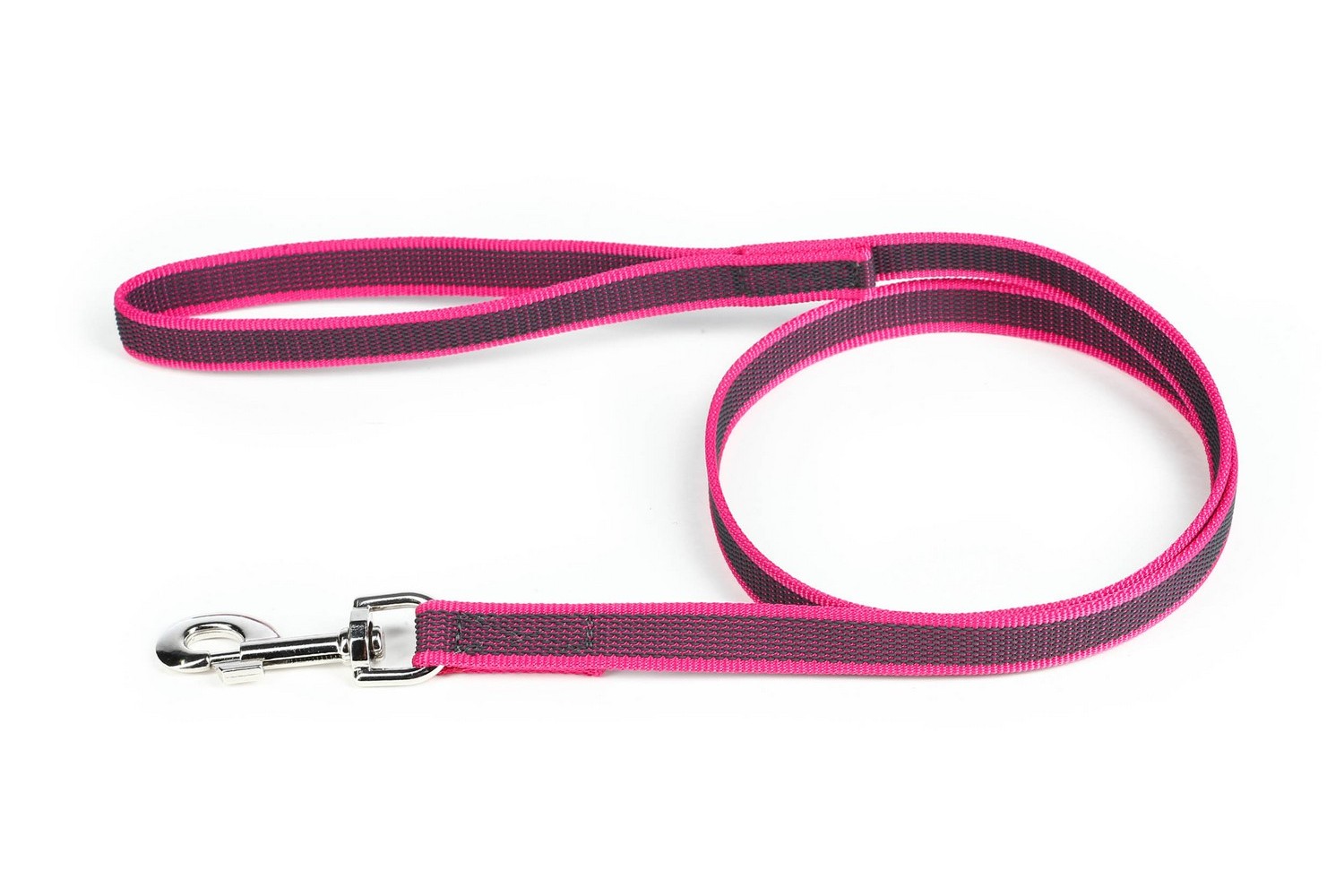 Hundeleine Julius-K9 IDC Color&Gray anti-rutsch Rosa 20mm x 1,2m mit Griff