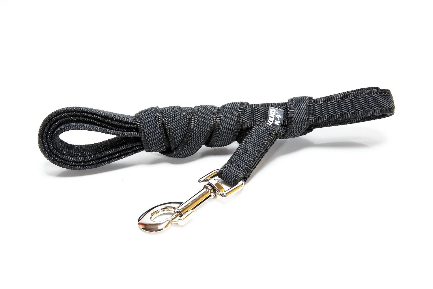 Hundeleine Julius-K9 IDC Color&Gray anti-rutsch Schwarz 14mm x 3m mit Griff