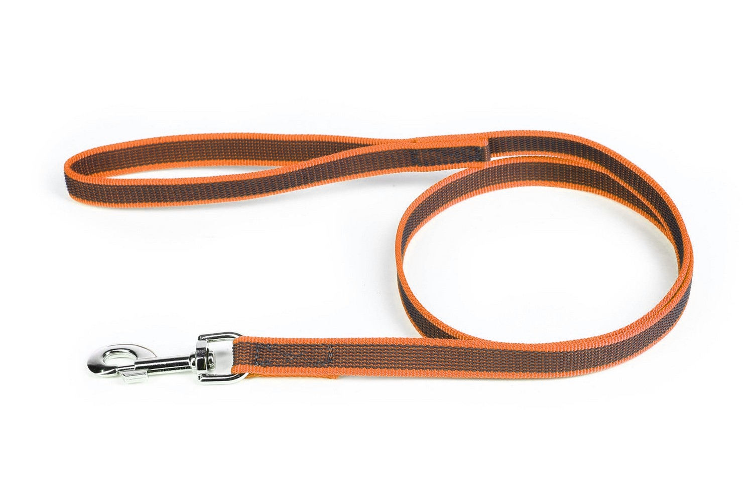 Hondenriem Julius-K9 IDC Color&Gray anti-slip oranje - 20mm x 1,2m met handvat