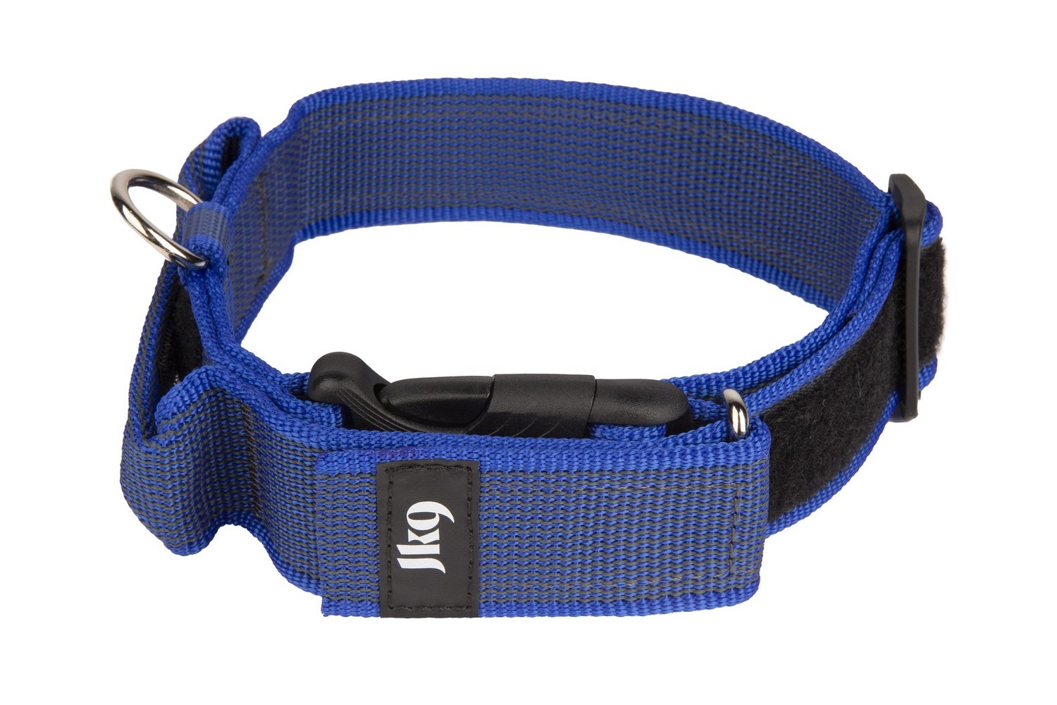 Vallen Vriendin Manga Halsband Julius-K9 blauw - 40mm x 38-53 cm met handvat | PetWareShop