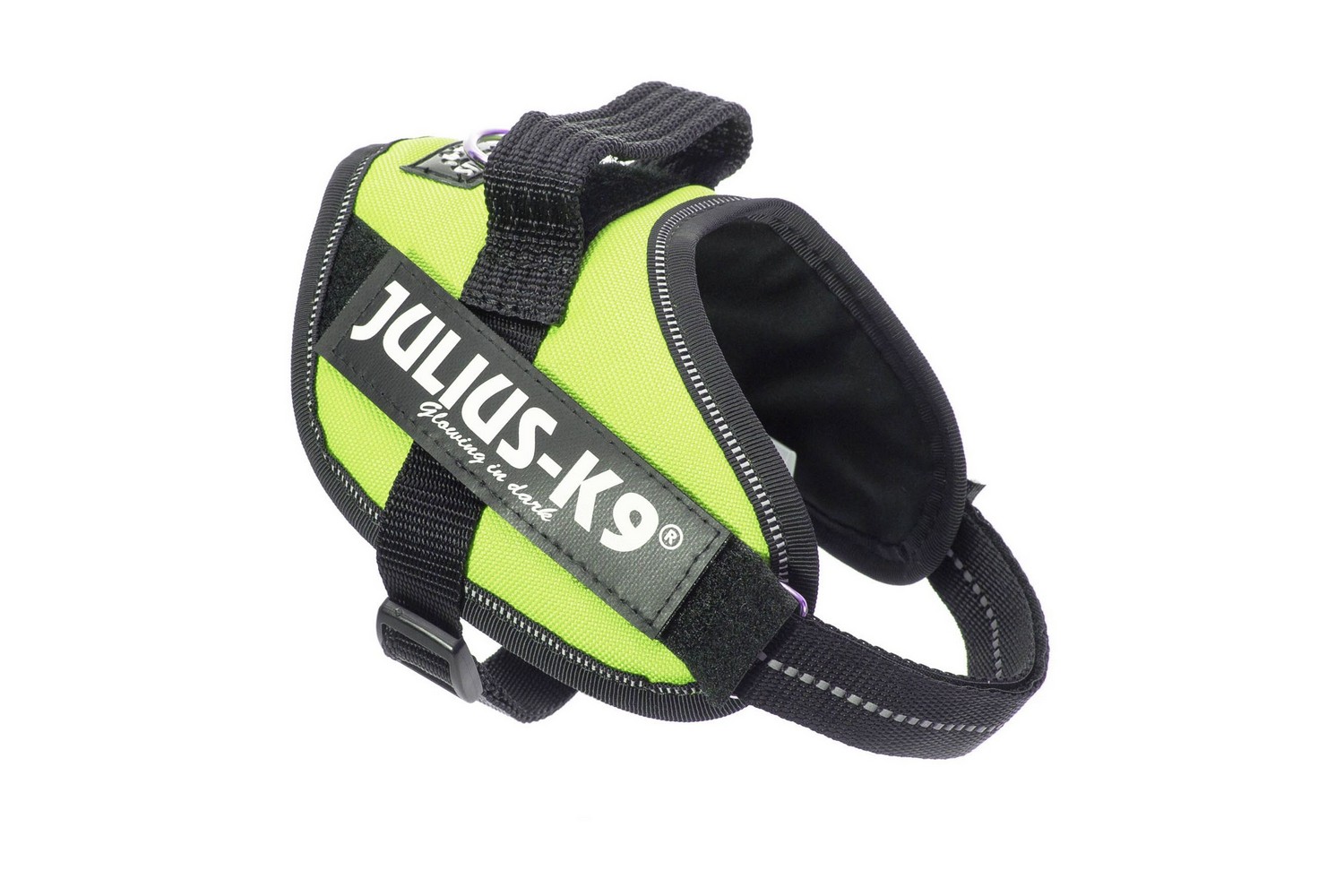 Dog harness JuliusK9 IDC Powerharness neon green S incl. 2 name patches