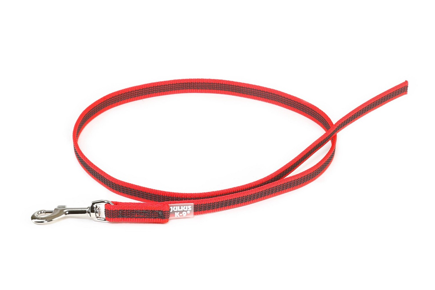 Hondenriem Julius-K9 IDC Color&Gray anti-slip rood - 14mm x 1m