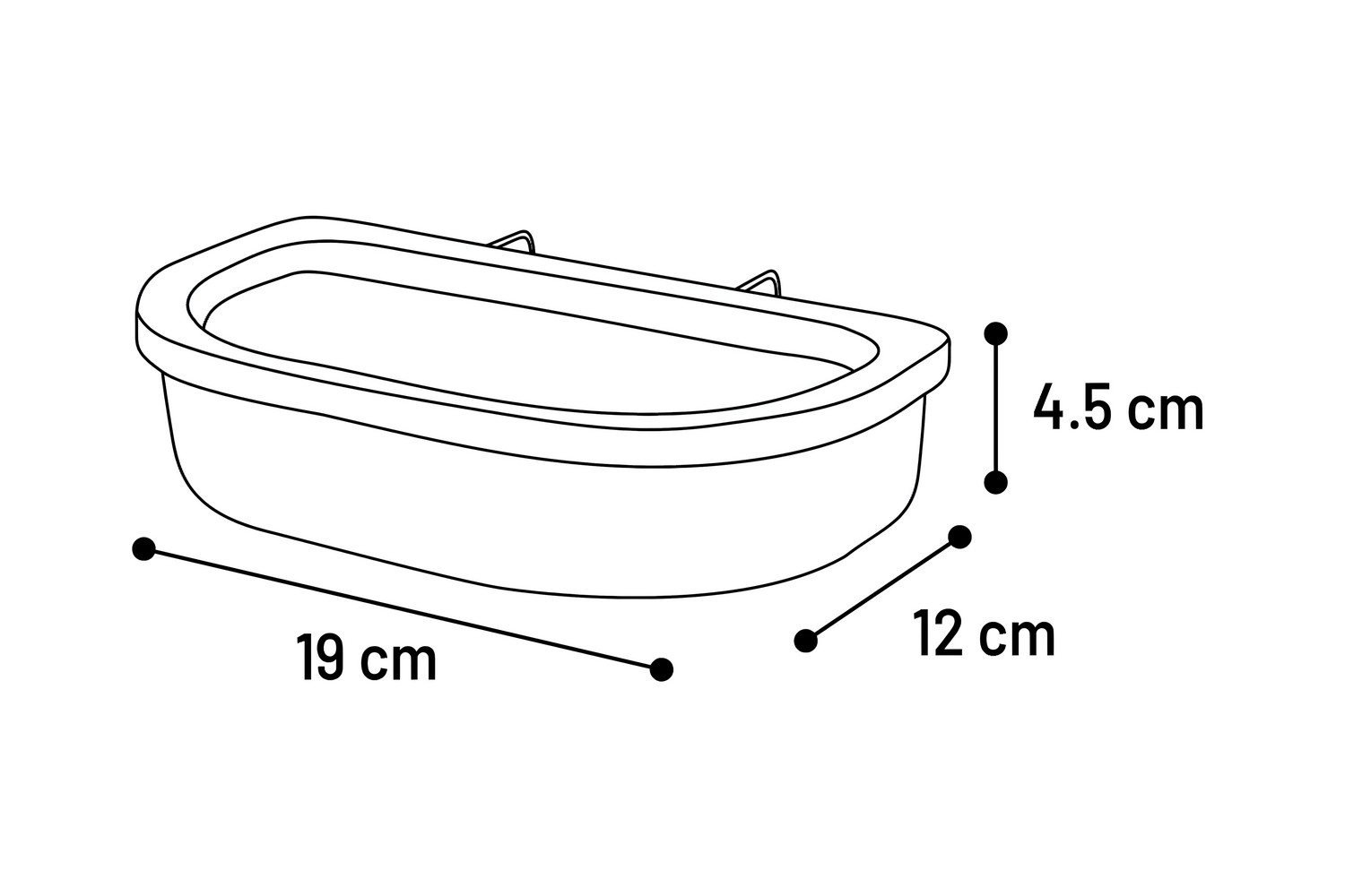 Drink & food bowl with anti-spill rim for Nomad & Lanta pet carrier - IATA mandatory  (2)