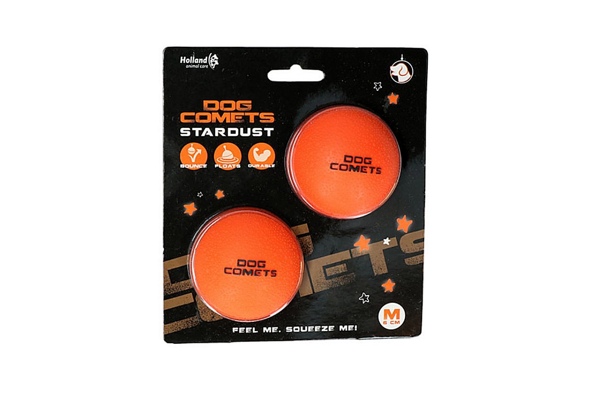 Ball Dog Comets Stardust orange M 2-pack