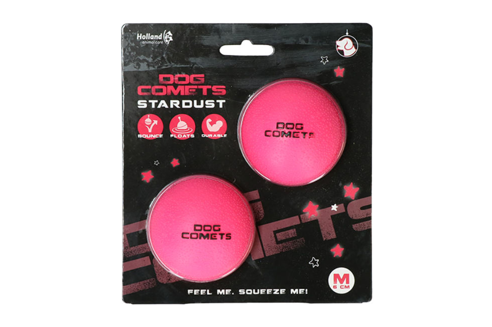 Ball Dog Comets Stardust pink M 2-pack