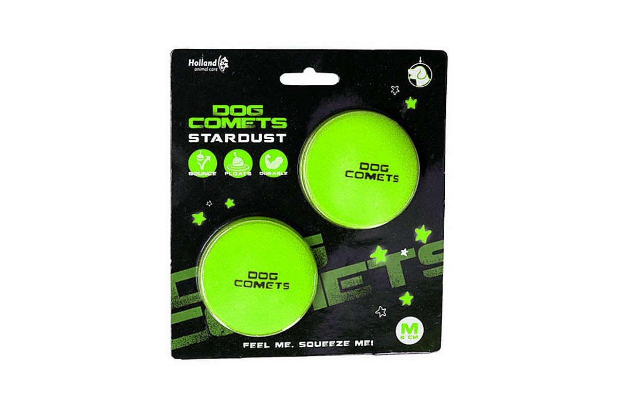 Ball Dog Comets Stardust green M 2-pack