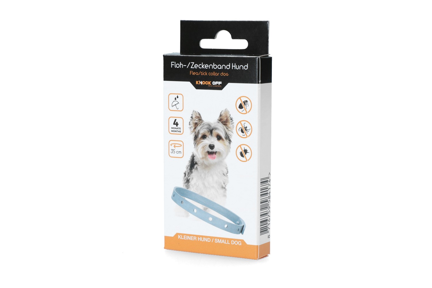 Floh- & Zeckenhalsband Knock Off Hund 35cm DE+EN