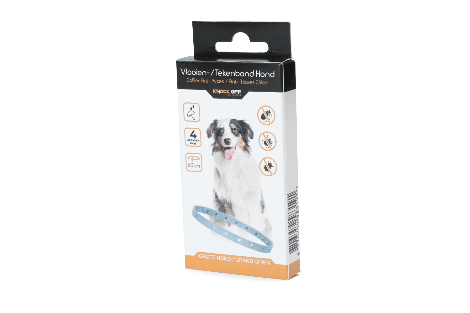 Floh- & Zeckenhalsband Knock Off Hund 60cm NL+FR