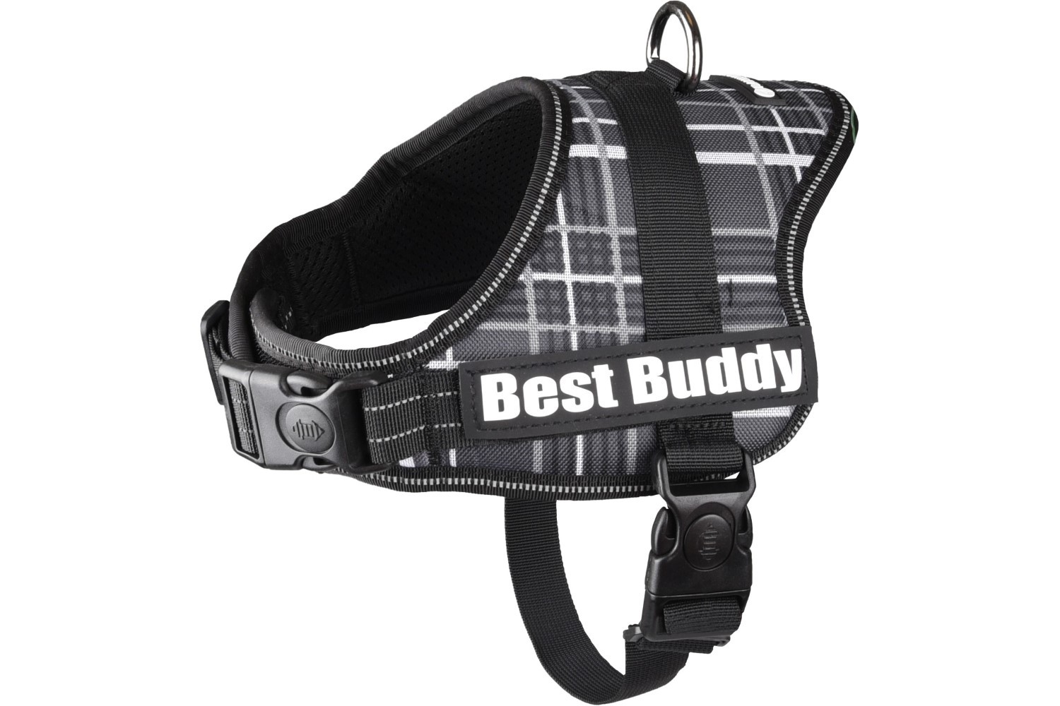 Dog harness Best Buddy Pluto black grid S