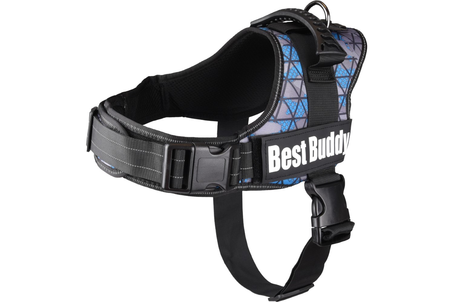 Dog harness Best Buddy Pluto blue grid L