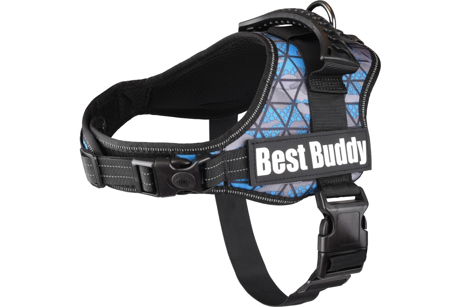 Dog harness Best Buddy Pluto blue grid M