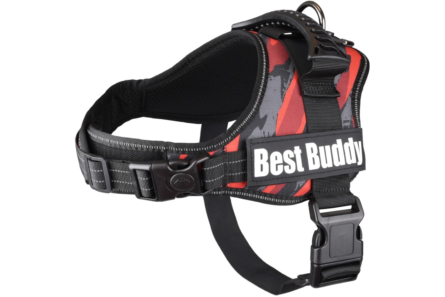 Dog harness Best Buddy Pluto red camouflage M
