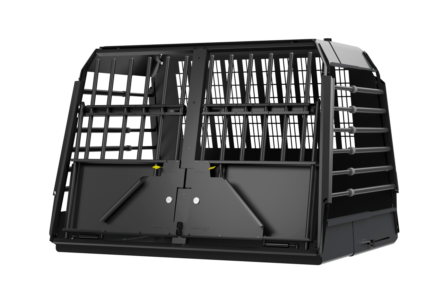 Dog crate suitable for Seat Alhambra II (7N) 2010-2022 Kleinmetall VarioCage Black Edition double XXL+ Dog crate suitable for Seat Alhambra II (7N) 2010-2022 Kleinmetall VarioCage Black Edition double XXL+