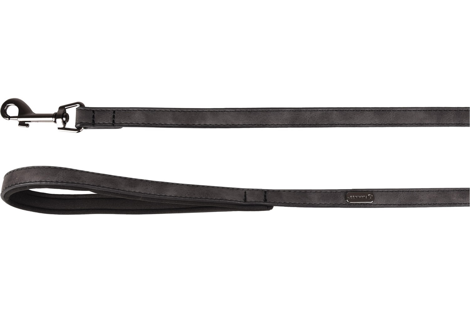 Dog leash Delu black - 15mm x 1,3m with handle