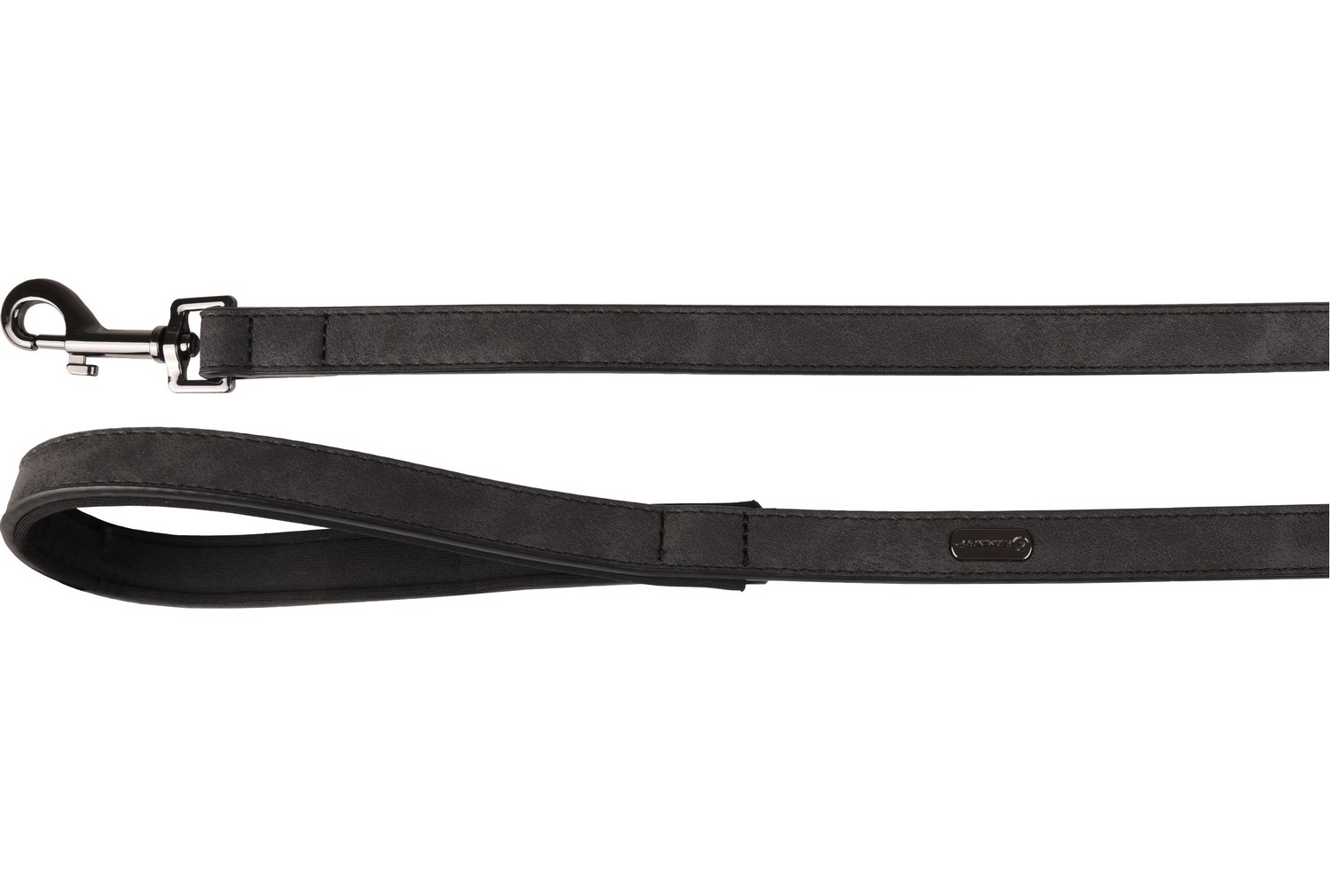 Dog leash Delu black - 20mm x 1,3m with handle