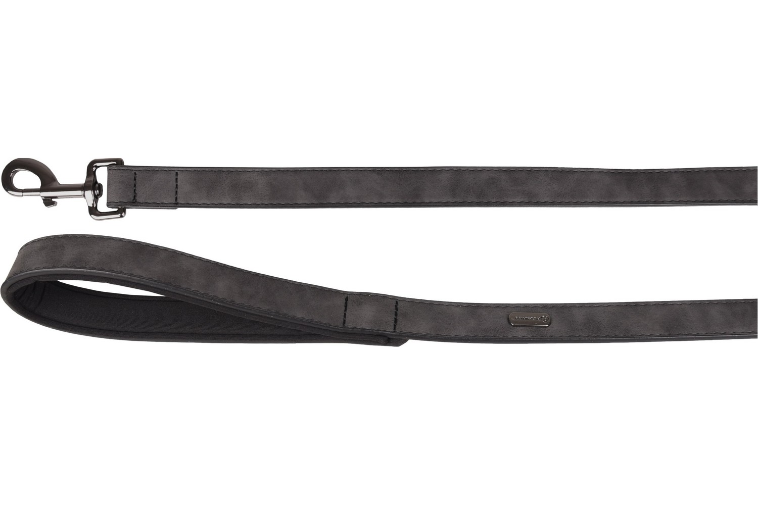 Dog leash Delu black - 25mm x 1,3m with handle