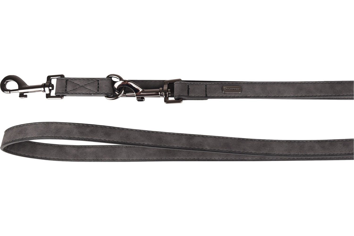 Dog leash Delu black - 20mm x 2,05m adjustable