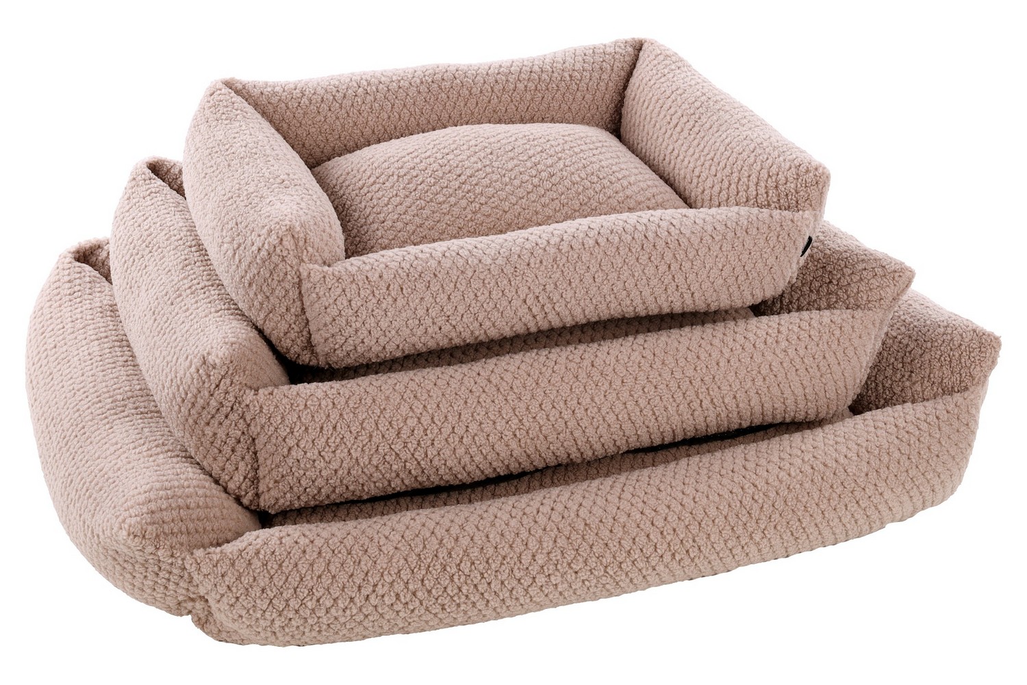 Dog bed Jacquard taupe - 80 x 67 x 22 cm (PCB1FLJP-2) (4)