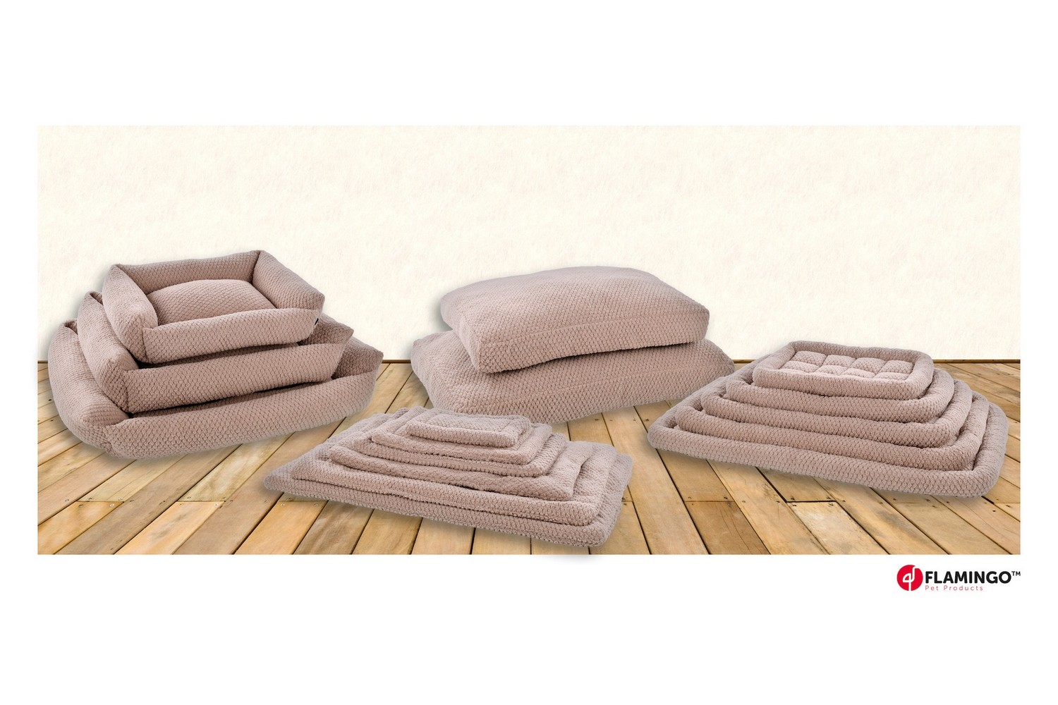 Dog mat rectangular Jacquard taupe - 100,5 x 63,5 x 2 cm (PCB1FLJR-5) (2)