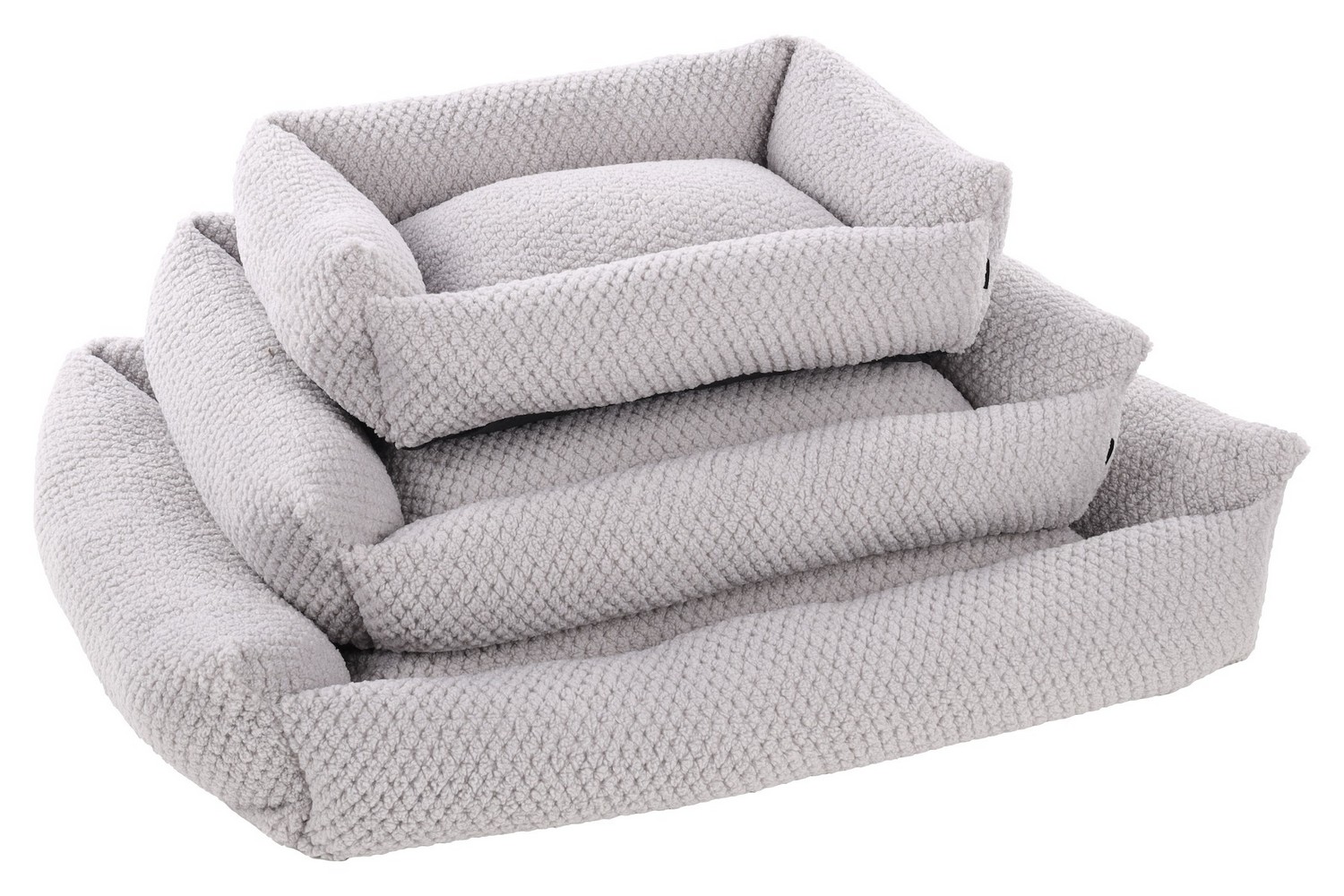 Dog bed Jacquard grey - 65 x 50 x 20 cm (PCB2FLJP-1) (4)