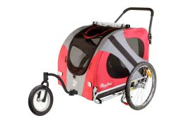hondenbuggydoggyride original jogger stroller red grey (BTS1DROR-3) (1)