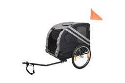 (BTS1FMJU-1) Dog bike trailer Juliette grey/black (1)