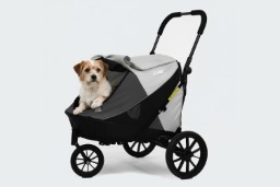 Dog bike trailer & stroller InnoPet Noah pebble & stone (1)