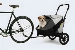 Dog bike trailer & stroller InnoPet Noah pebble & stone (1)