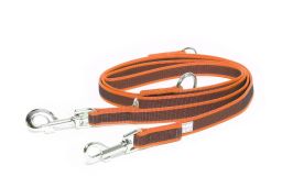 Dog leash Julius-K9 anti-slip orange - 20mm x 2,2m adjustable (CLH33K9HR-1) (1)