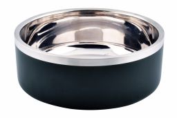 Food & drink bowl stainless steel double wall black (FDB14PDW-2) (1)