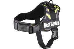 (har4flpl-l) Dog harness Best Buddy Pluto neon green XXS (1)