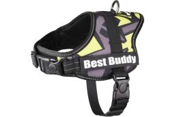 (har4flpl-s) Dog harness Best Buddy Pluto neon green S (1)